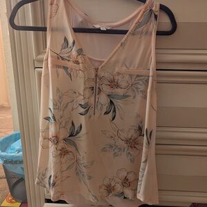Candie's Peach Floral Tank Top